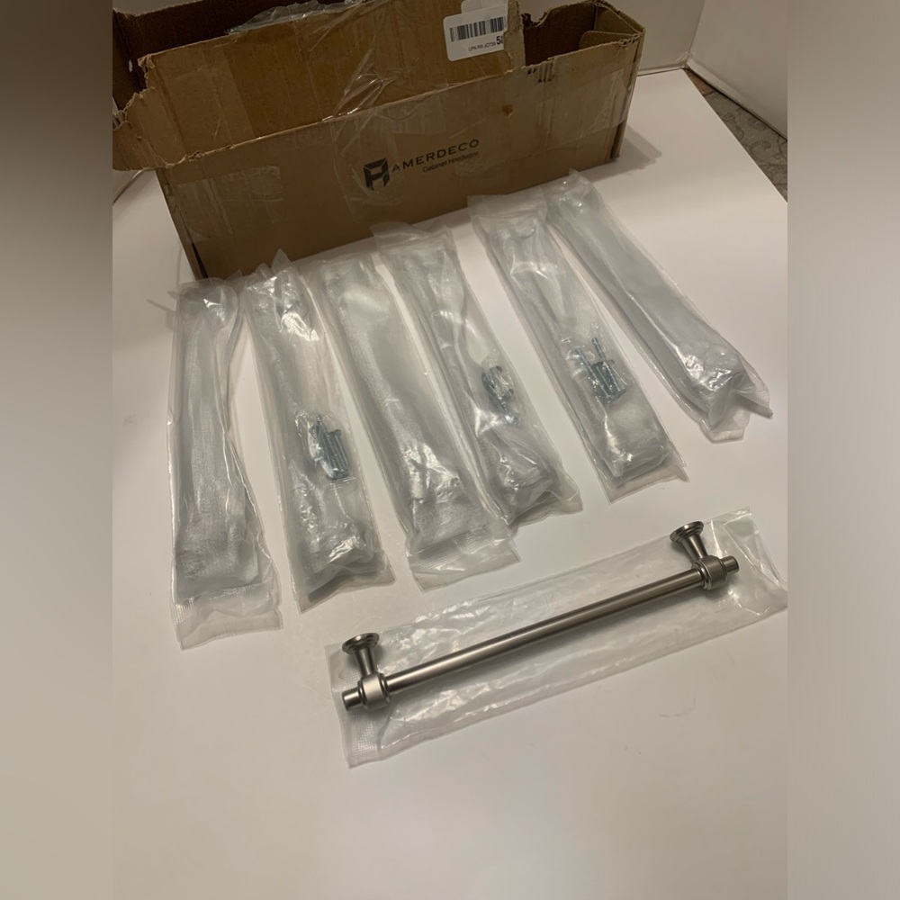Amerdeco Brushed Satin Nickel Dresser Pulls
